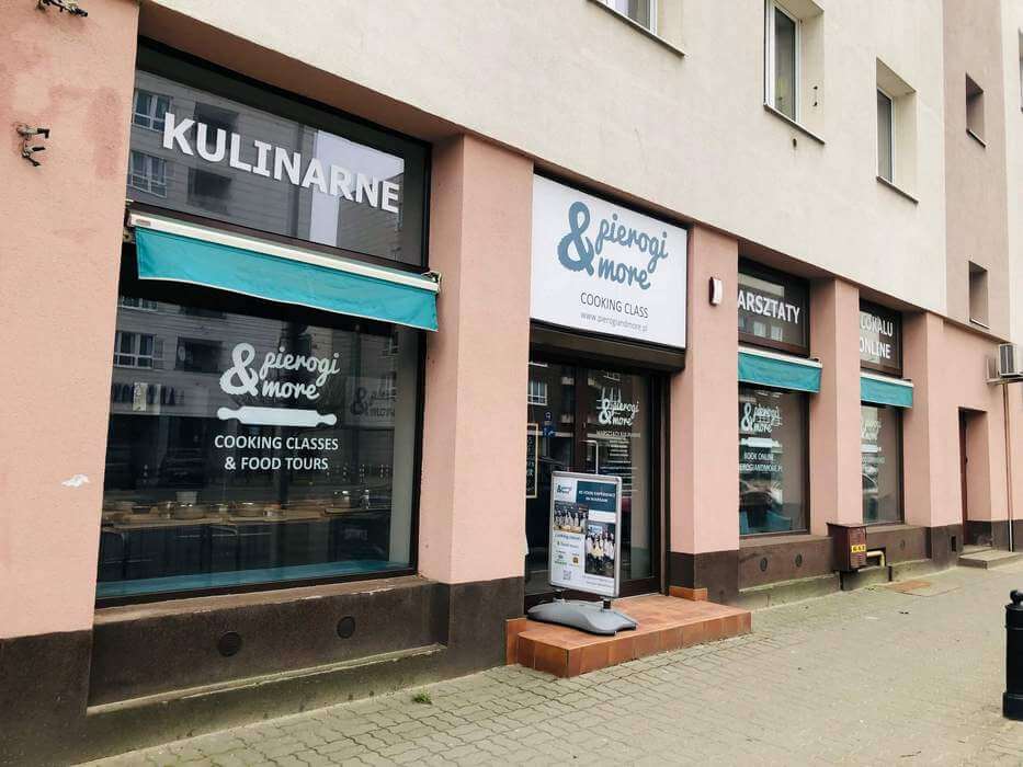 Polish cooking experience in Warsaw, entrance to the workshop